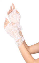 White Fingerless Lace Gloves | Party Supplies
