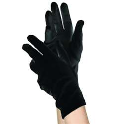 Child's Short Gloves - Black | Party Supplies