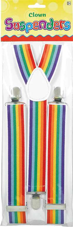 Clown Rainbow Suspenders | Party Supplies