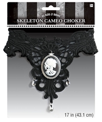 Skeleton Cameo Choker | Party Supplies