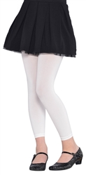 White Footless Tights - Child M/L | Party Supplies