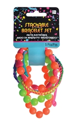 Electric Party Stackable Bracelet Set | Party Supplies