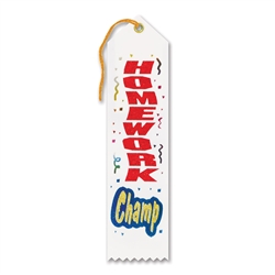 Homework Champ Award Ribbon