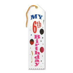 My 6th Birthday Award Ribbon