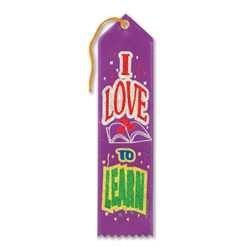 I Love To Learn Award Ribbon