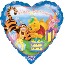 18" Winnie The Pooh Birthday Balloon