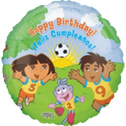 18" Dora & Diego Birthday Foil/Mylar Balloon