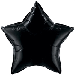 20" Black Mylar Star Balloons | Party Supplies