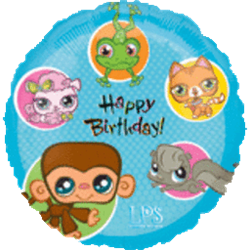 18" Littlest Pet Shop Birthday Foil/Mylar Balloon