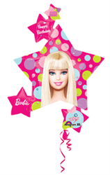 36" Barbie Pattern Cluster Foil/Mylar Balloon