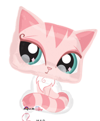 28" Littlest Pet Shop Cat Foil/Mylar Balloon