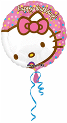 18" Hello Kitty Happy Birthday Foil/Mylar Balloon