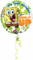 18" Spongebob Birthday Foil/Mylar Balloon