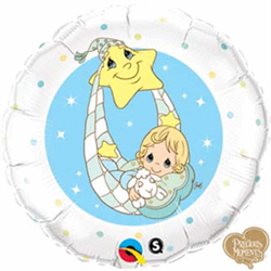 18" PM Baby Blue Foil/Mylar Balloon