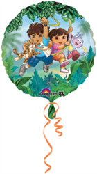 18" Dora and Diego Birthday Foil/Mylar Balloon
