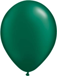 5" Pearl Forest Green Latex Balloons - 100 Count