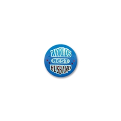 World's Best Husband Satin Button