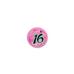Sweet Sixteen Satin Button