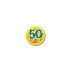 50 & Fabulous Satin Button