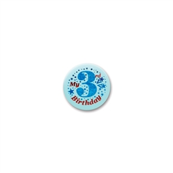 My 3rd Birthday Satin Button