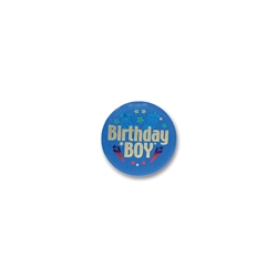 Birthday Boy Satin Button