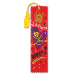 Jesus Loves Me! Jeweled Bookmark Ribbon