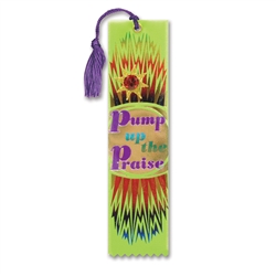 Pump up the Praise Jeweled Bookmark Ribbon