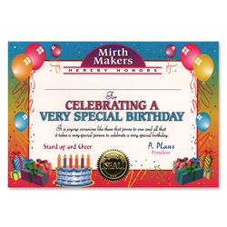 Very Special Birthday Certificate Greeting