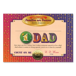#1 Dad Certificate Greeting