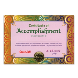 Certificate of Accomplishment Certificate Greeting