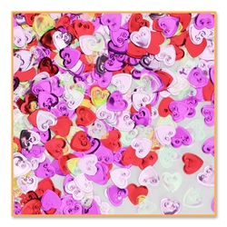 Embossed Hearts Confetti