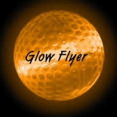 ORANGE GLOW FLYER GOLF BALL (w/ a 1 1/2'' Jumbo Lightstick)