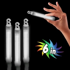 6'' WHITE PREMIUM GLOW STICKS