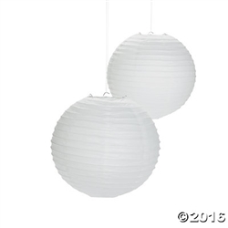 12" White Paper Lanterns | Party Supplies