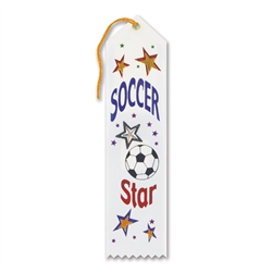 Soccer Star Jeweled Ribbon