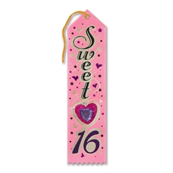 Sweet Sixteen Jeweled Ribbon