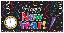 Happy New Year Large Horizontal Banner | Party Supplies