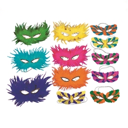 Assorted Feather Half Masks | Party Supplies