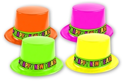 Assorted Neon Plastic Hats