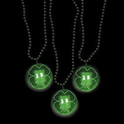 Shamrock Light-Up Necklaces | Party Supplies
