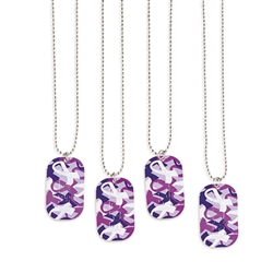 PURPLE CAMO DOG TAGS