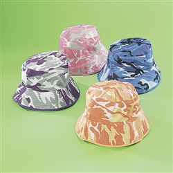 BRIGHT CAMOUFLAGE BUCKET HATS