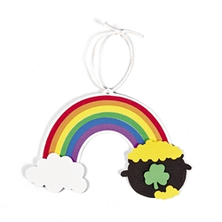 St. Patrick's Day Rainbow Ornament Craft Kit | Pot of Gold Decorations