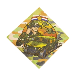 CAMOUFLAGE/ARMY LUNCHEON NAPKINS (16 PC)