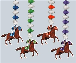 Horse & Jockey Danglers | Kentucky Derby Hanging Decorations