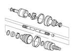 Saab 02-04 9.5 AXLE SHAFT LEFT A