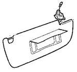 Saab 9.3 2003-2005 9.3 SEDAN PASSENGERS SUNVISOR 12758504