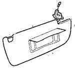 Saab 9.3 2006-2010 9.3 SEDAN PASSENGERS SUNVISOR 12767129