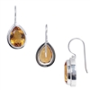 Sterling Silver Citrine Teardrop Earrings