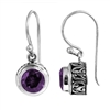 Sterling Silver Amethyst Dangle Earrings